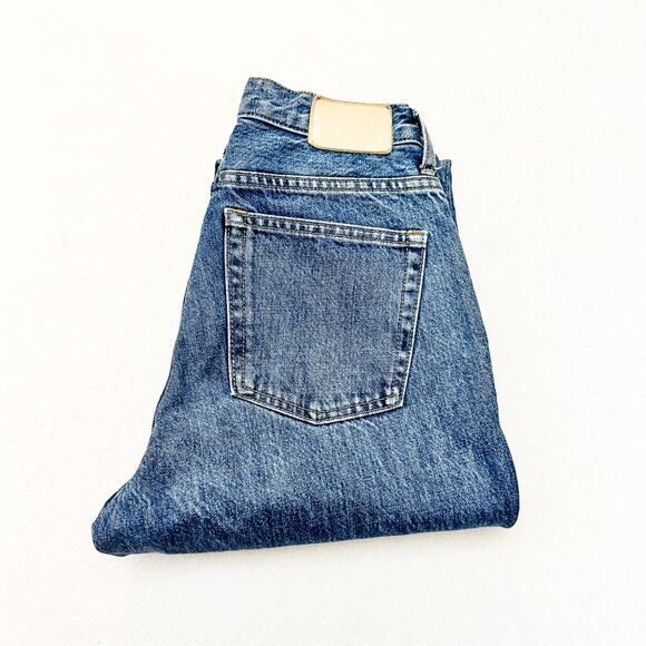 Everlane The Cheeky Jean Button Fly Medium Wash Denim Size 25 Crop - Picture 1 of 8